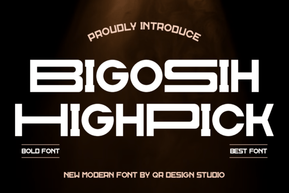 Bigosih Highpick: The Modern Display Font for Handmade Creators