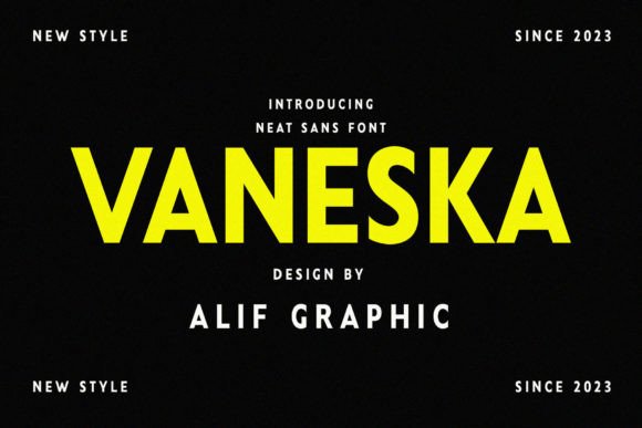 Vaneska: The Modern Sans Serif Font for Handmade Branding
